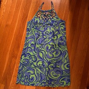 Lilly Pulitzer XS dress, blue and green pattern